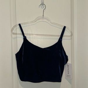 Athleta Elation V-Neck Velvet Crop D-DD+ Bra